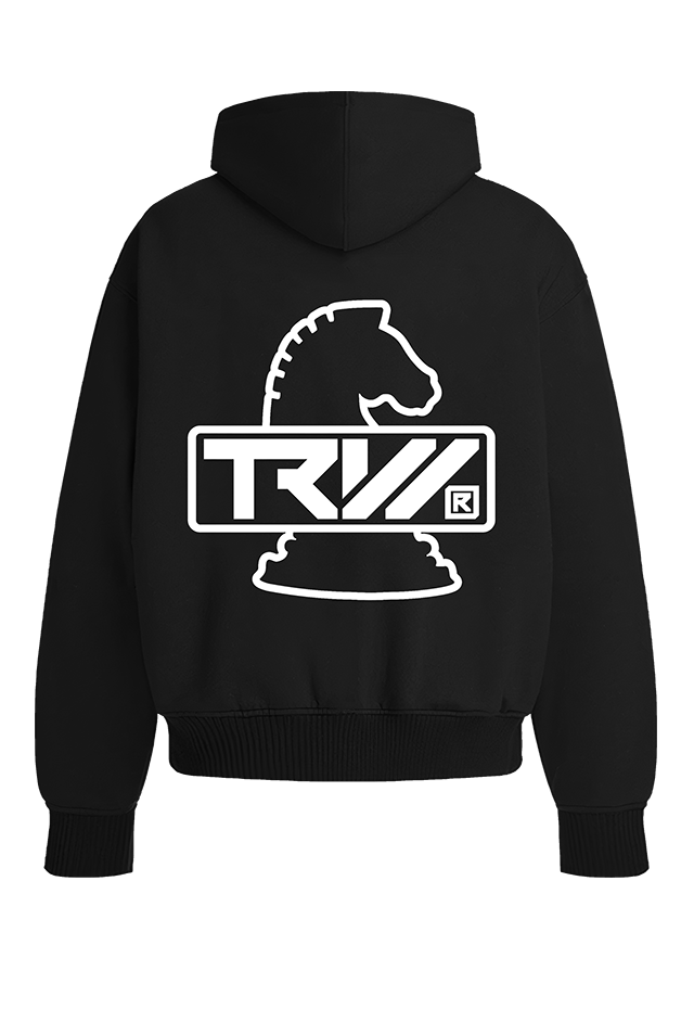 TRW Hoodie Black W back view Top G men's hoodie