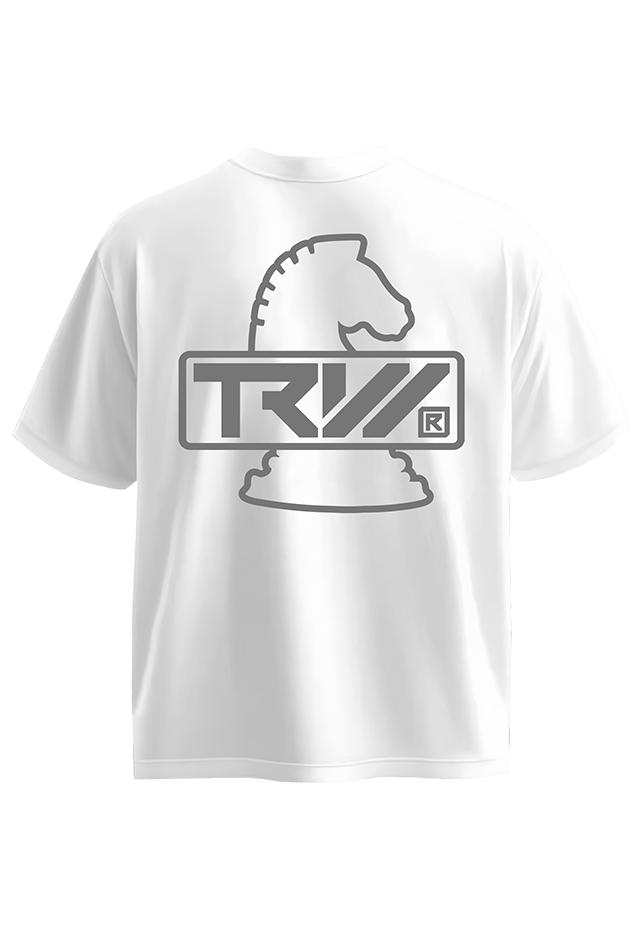 TRW Energy White G back view Top G men's t shirt