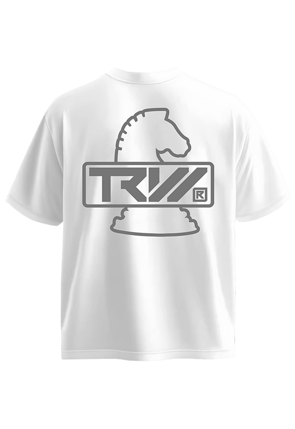 TRW Energy White G back view Top G men's t shirt