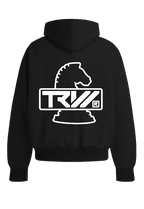 TRW Zipped Hoodie Black R back view Top G men's zip hoodie